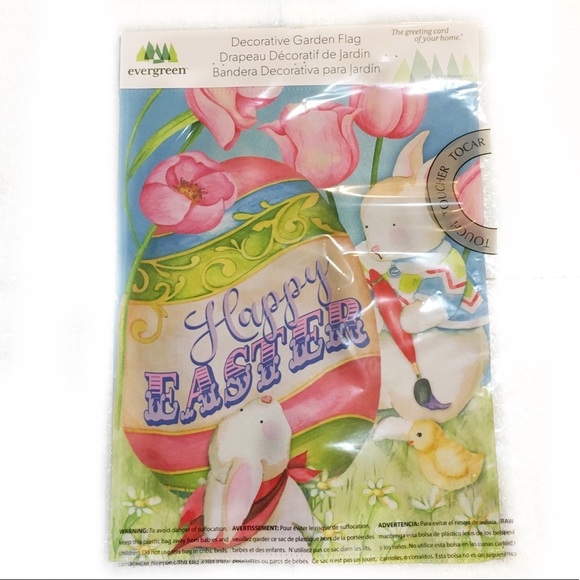 Happy Easter Egg Garden Yard Flag Lawn Holiday Spring Decoration 13X18 Inches - Picture 2 of 8